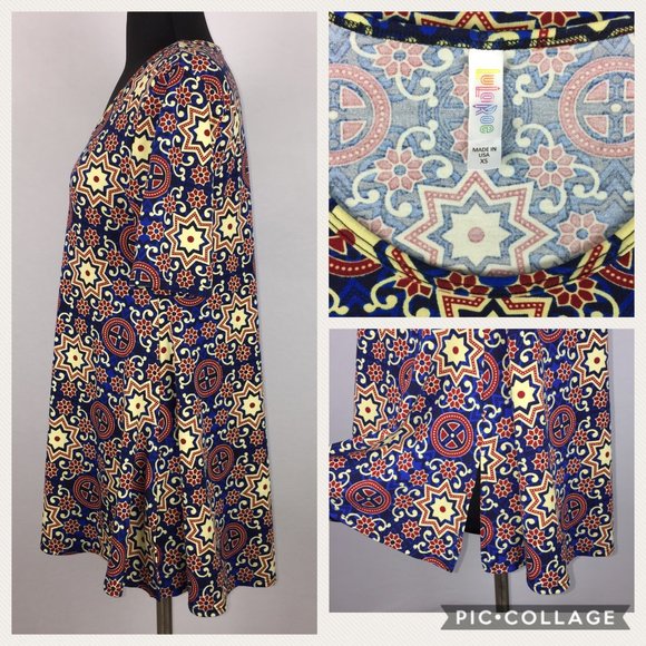 LuLaRoe Perfect T XS Geometric Tunic Slit Sides - Picture 8 of 8
